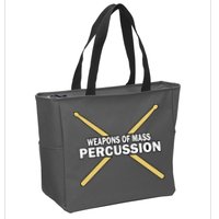Weapons of Mass Percussion Funny Drummer Zip Tote Bag