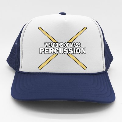 Weapons of Mass Percussion Funny Drummer Trucker Hat