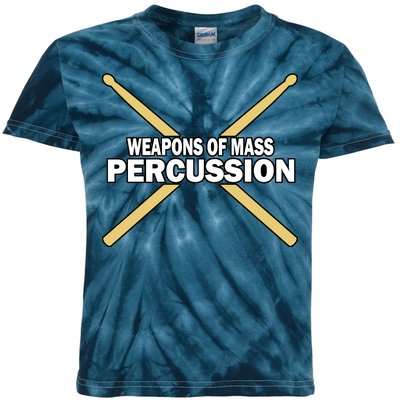 Weapons of Mass Percussion Funny Drummer Kids Tie-Dye T-Shirt