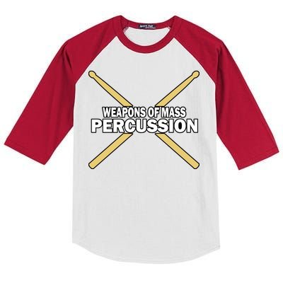 Weapons of Mass Percussion Funny Drummer Kids Colorblock Raglan Jersey