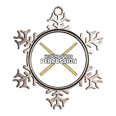 Weapons of Mass Percussion Funny Drummer Metallic Star Ornament