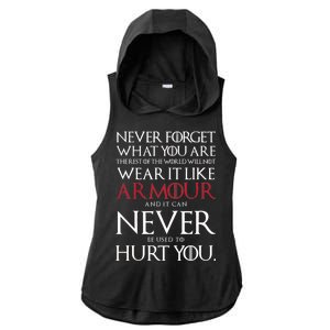 Wear It Like Armour Quote Ladies PosiCharge Tri-Blend Wicking Draft Hoodie Tank