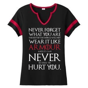 Wear It Like Armour Quote Ladies Halftime Notch Neck Tee