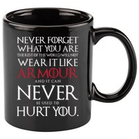 Wear It Like Armour Quote 11oz C Handle Ceramic Mug