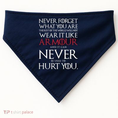 Wear It Like Armour Quote USA-Made Doggie Bandana
