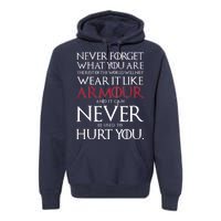 Wear It Like Armour Quote Premium Hoodie