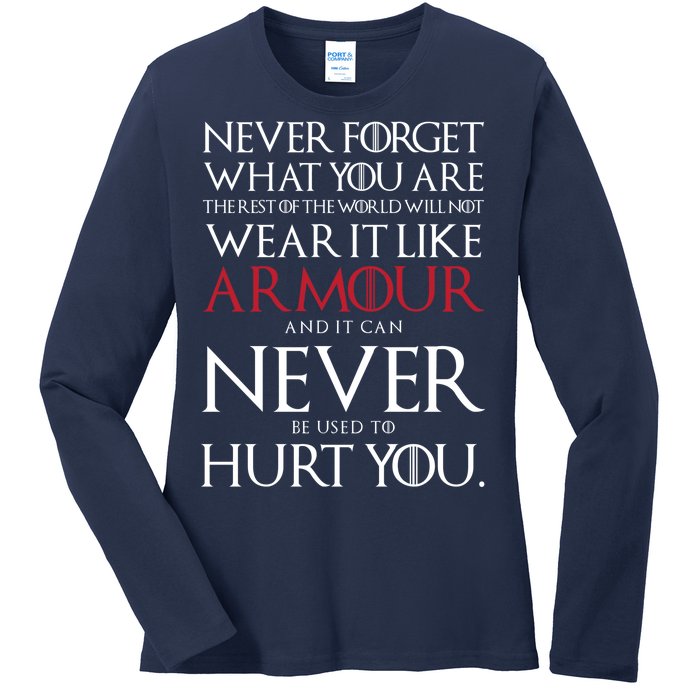 Wear It Like Armour Quote Ladies Long Sleeve Shirt