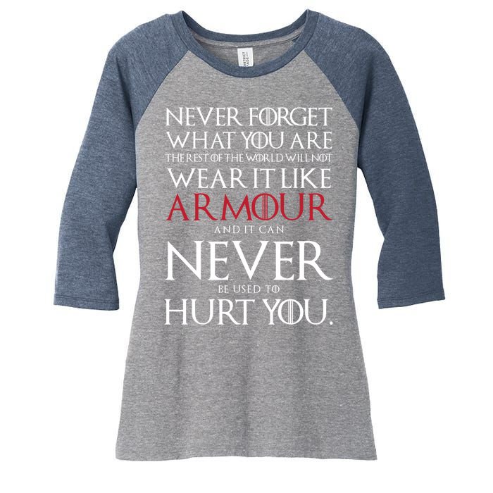 Wear It Like Armour Quote Women's Tri-Blend 3/4-Sleeve Raglan Shirt