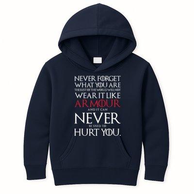Wear It Like Armour Quote Kids Hoodie
