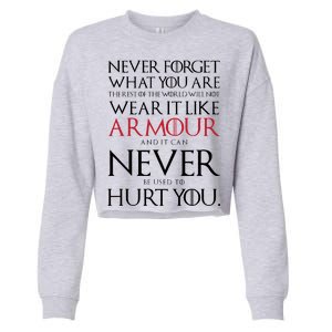 Wear It Like Armour Quote Cropped Pullover Crew