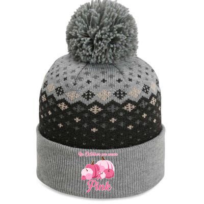 Wear Pin In October Breast Cancer Awareness Autumn The Baniff Cuffed Pom Beanie