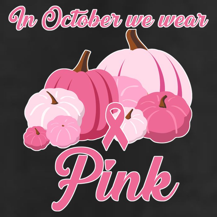 Wear Pin In October Breast Cancer Awareness Autumn 7 Panel Mesh Trucker Snapback Hat