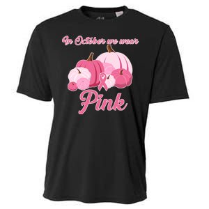 Wear Pin In October Breast Cancer Awareness Autumn Cooling Performance Crew T-Shirt