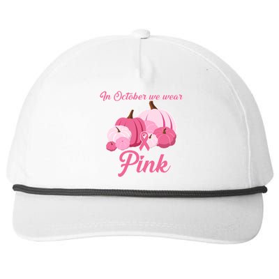 Wear Pin In October Breast Cancer Awareness Autumn Snapback Five-Panel Rope Hat