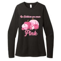 Wear Pin In October Breast Cancer Awareness Autumn Womens CVC Long Sleeve Shirt