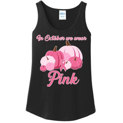 Wear Pin In October Breast Cancer Awareness Autumn Ladies Essential Tank