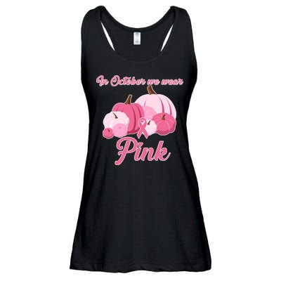 Wear Pin In October Breast Cancer Awareness Autumn Ladies Essential Flowy Tank