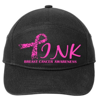 Wear Pink Breast Cancer Awareness 7-Panel Snapback Hat