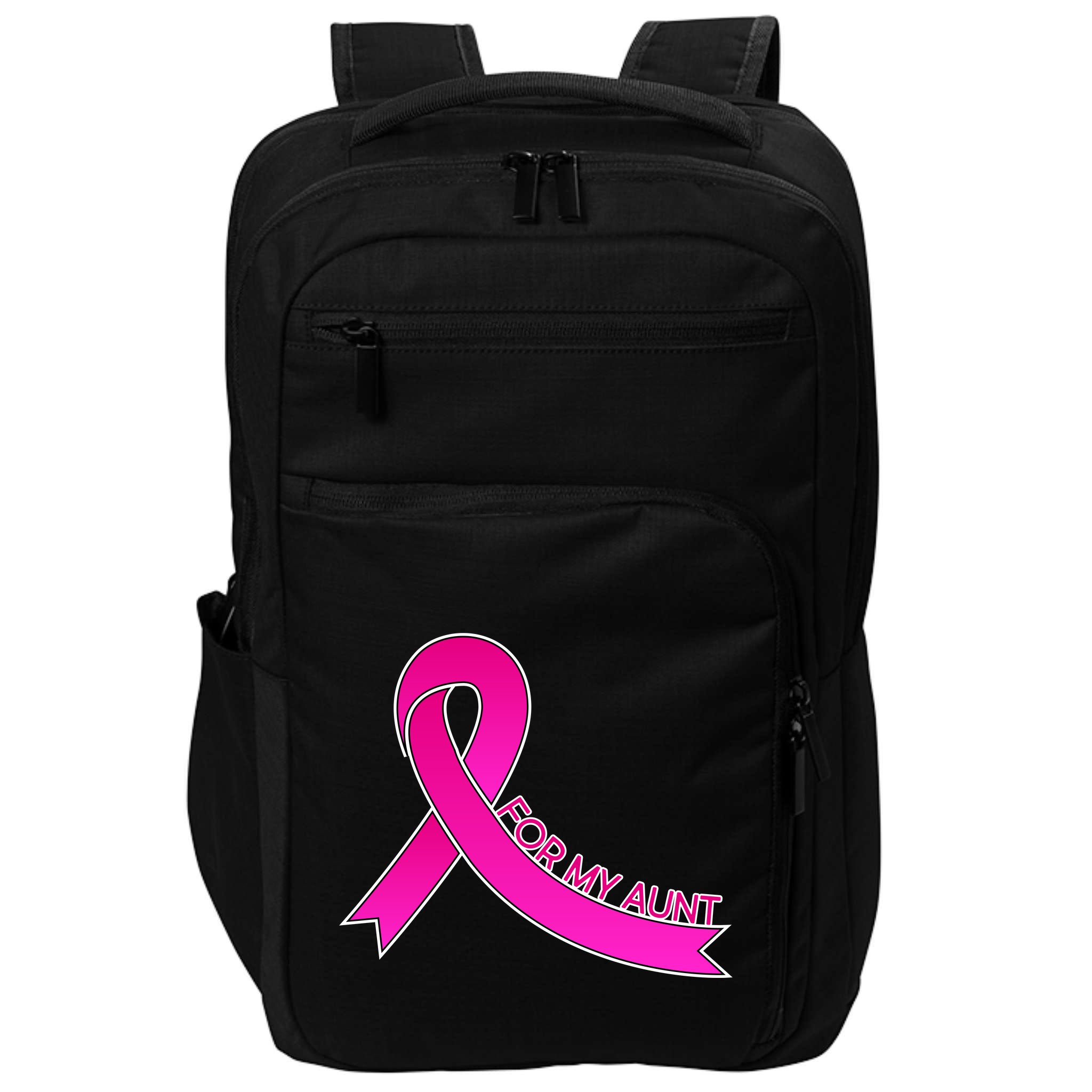 Wear Pink For My Aunt Breast Cancer Awareness Impact Tech Backpack