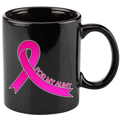 Wear Pink For My Aunt Breast Cancer Awareness 11oz C Handle Ceramic Mug