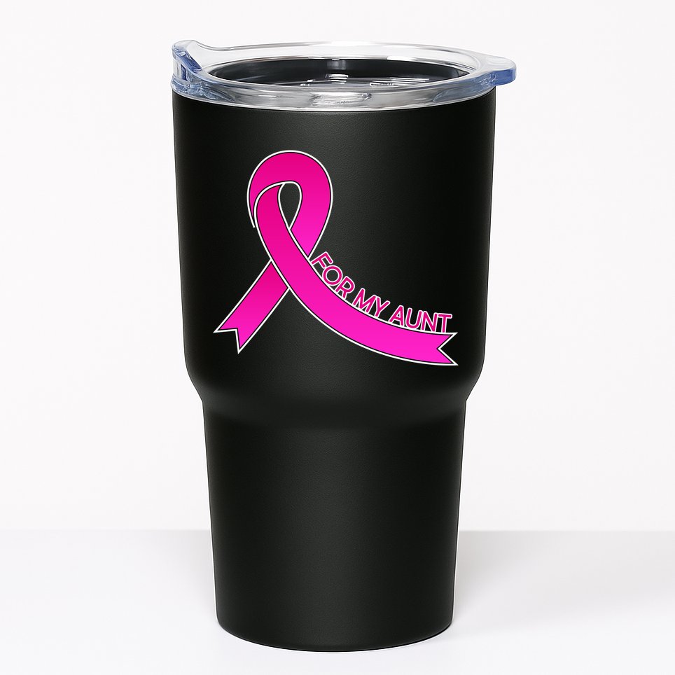 Wear Pink For My Aunt Breast Cancer Awareness Tumbler