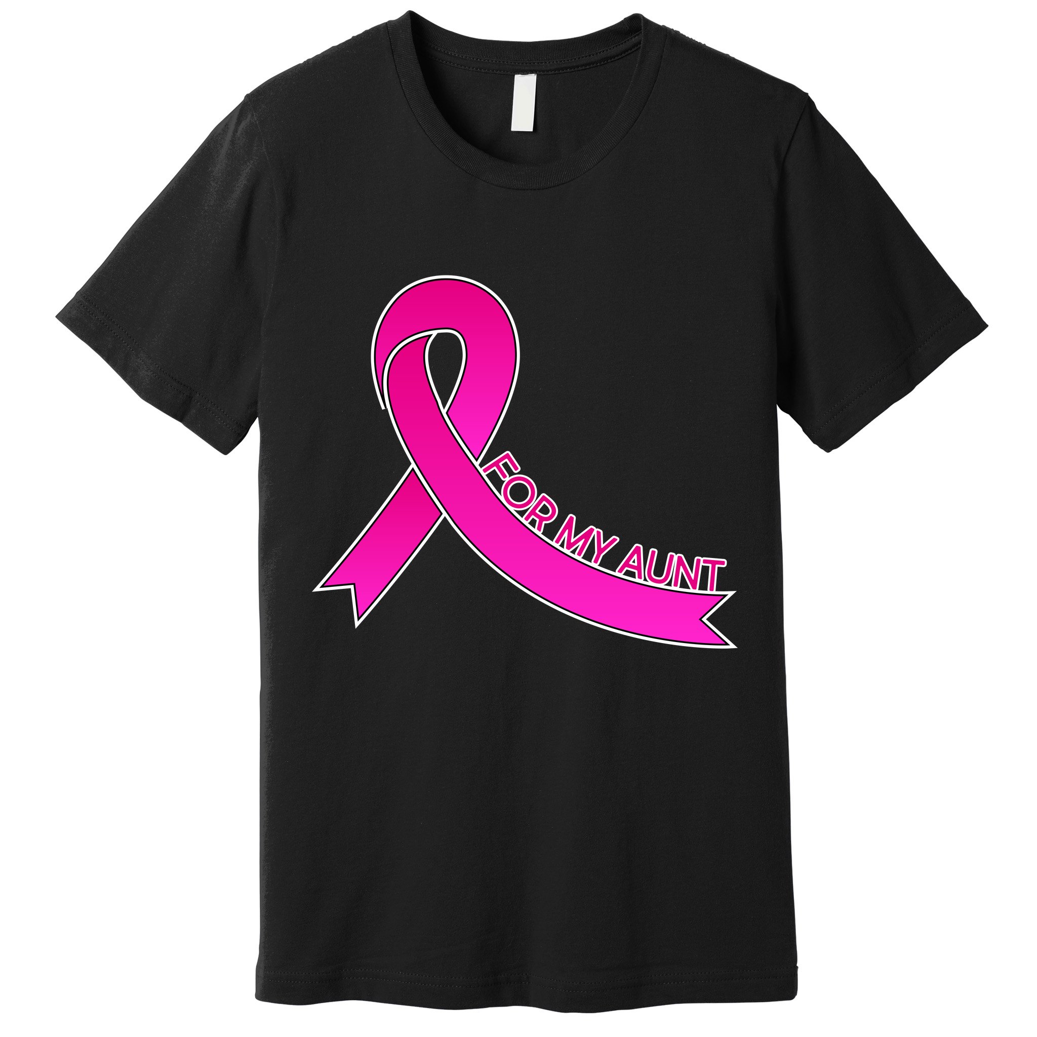 Wear Pink For My Aunt Breast Cancer Awareness Premium T-Shirt