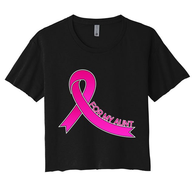 Wear Pink For My Aunt Breast Cancer Awareness Crop Top