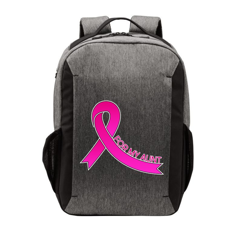 Wear Pink For My Aunt Breast Cancer Awareness Vector Backpack