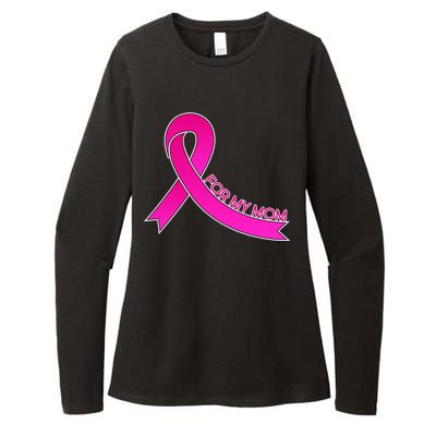 Wear Pink For My Mom Breast Cancer Awareness Womens CVC Long Sleeve Shirt