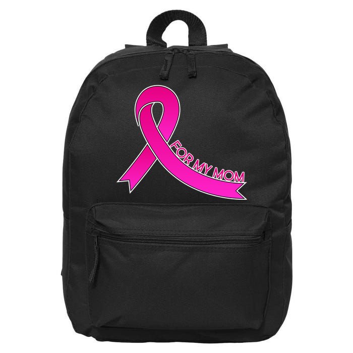 Wear Pink For My Mom Breast Cancer Awareness 16 in Basic Backpack