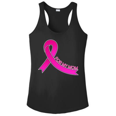 Wear Pink For My Mom Breast Cancer Awareness Ladies PosiCharge Competitor Racerback Tank