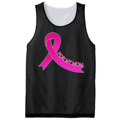 Wear Pink For My Mom Breast Cancer Awareness Mesh Reversible Basketball Jersey Tank