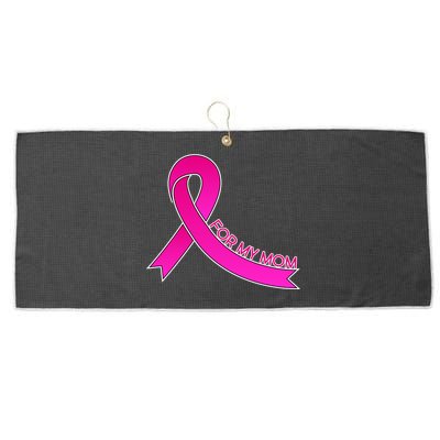 Wear Pink For My Mom Breast Cancer Awareness Large Microfiber Waffle Golf Towel