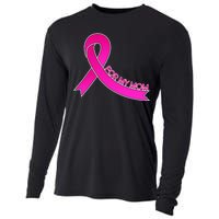 Wear Pink For My Mom Breast Cancer Awareness Cooling Performance Long Sleeve Crew