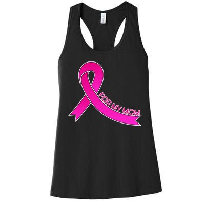 Wear Pink For My Mom Breast Cancer Awareness Women's Racerback Tank