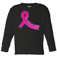 Wear Pink For My Mom Breast Cancer Awareness Toddler Long Sleeve Shirt