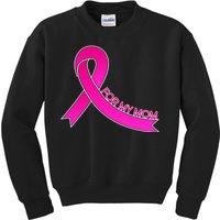 Wear Pink For My Mom Breast Cancer Awareness Kids Sweatshirt