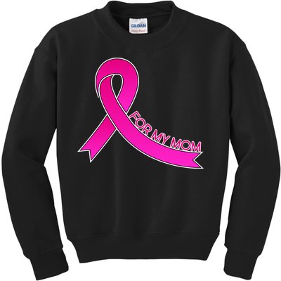 Wear Pink For My Mom Breast Cancer Awareness Kids Sweatshirt