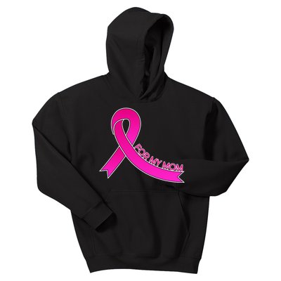 Wear Pink For My Mom Breast Cancer Awareness Kids Hoodie