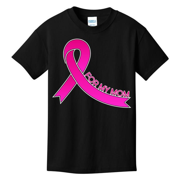 Wear Pink For My Mom Breast Cancer Awareness Kids T-Shirt