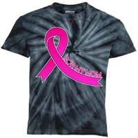 Wear Pink For My Mom Breast Cancer Awareness Kids Tie-Dye T-Shirt