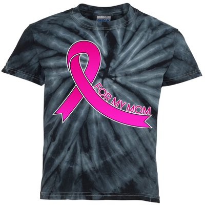 Wear Pink For My Mom Breast Cancer Awareness Kids Tie-Dye T-Shirt