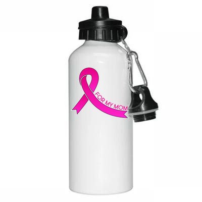 Wear Pink For My Mom Breast Cancer Awareness Aluminum Water Bottle