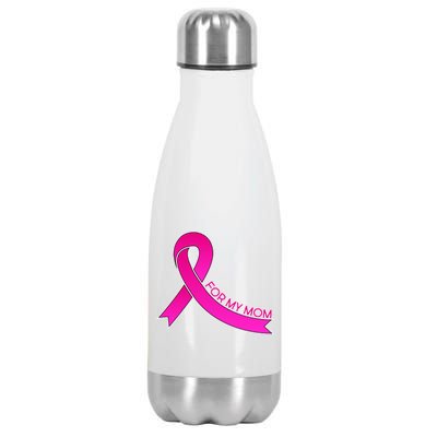 Wear Pink For My Mom Breast Cancer Awareness Stainless Steel Insulated Water Bottle