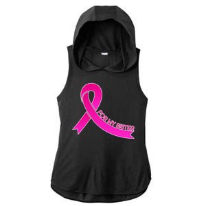 Wear Pink For My Sister Breast Cancer Awareness Ladies PosiCharge Tri-Blend Wicking Draft Hoodie Tank