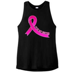 Wear Pink For My Sister Breast Cancer Awareness Ladies PosiCharge Tri-Blend Wicking Tank