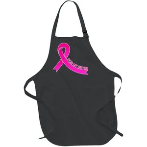 Wear Pink For My Sister Breast Cancer Awareness Full-Length Apron With Pockets