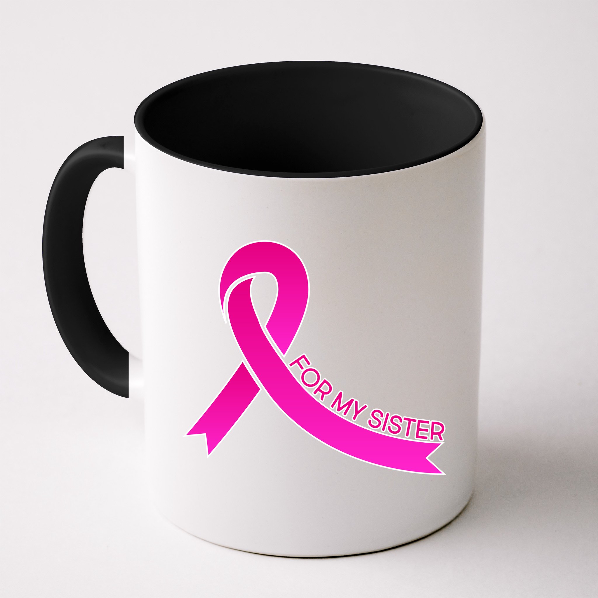 Wear Pink For My Sister Breast Cancer Awareness Mug