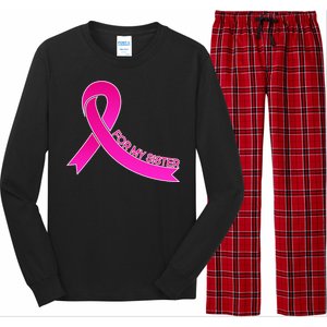 Wear Pink For My Sister Breast Cancer Awareness Long Sleeve Pajama Set