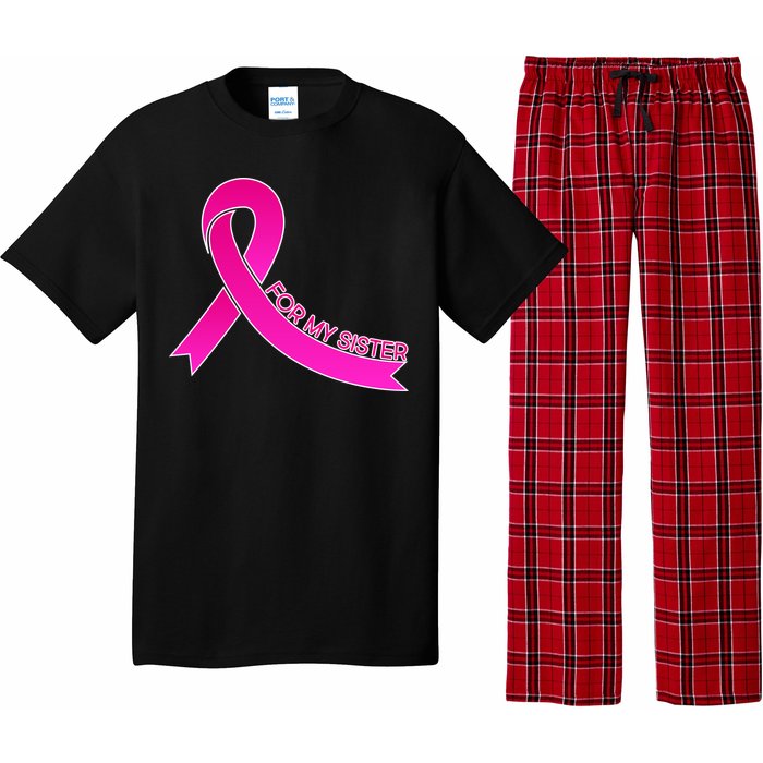 Wear Pink For My Sister Breast Cancer Awareness Pajama Set